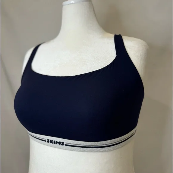 SKIMS Navy Logo Band Bralette - Picture 9 of 11
